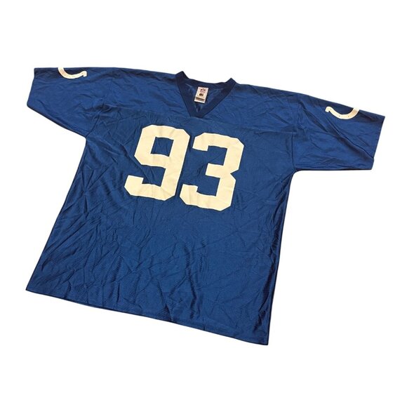 Indianapolis Colts Dwight Freeney #93 NFL Jersey Blue Men's XL - Picture 4 of 8